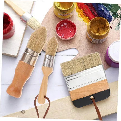 Miniatura 3 de EXCEART Juego de pinceles redondos de mango de madera Jumbo Brush Prop para pintura de propósito