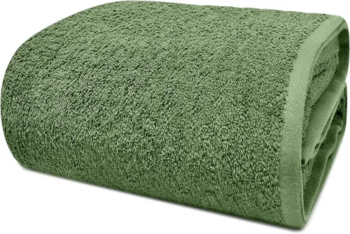 DAN RIVER Paquete de 1 toalla de baño jumbo de 40 x 80 pulgadas, toallas de baño extragrandes de secado rápido para baño, toallas suaves y Verde