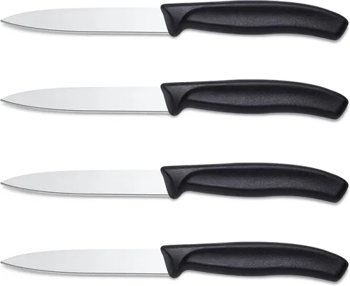 Miniatura 7 de BEWOS Juego de 4 cuchillos de pelar - Cuchillos de pelar con mango ergonómico, cuchillos de pelar de triple remache de 8,9 cm, peladores de acero
