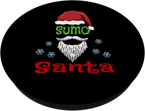 Miniatura 2 de Sumo Instructors - Disfraz de Navidad perezoso / Sumo Santa PopSockets intercambiable PopGrip