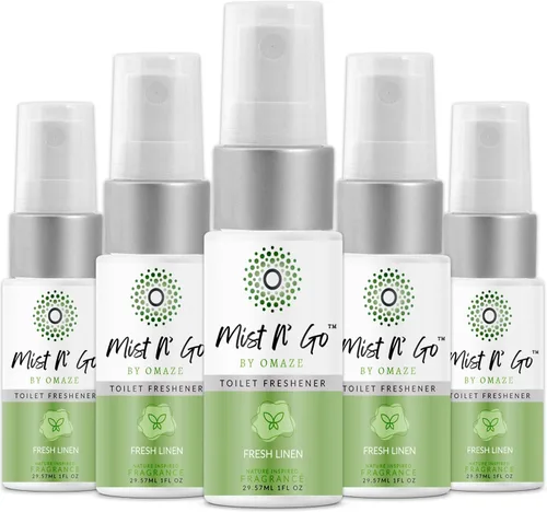 Miniatura 38 de Mist N' Go by Omaze - Aerosol de Baño de Viaje para Inodoro Eliminador de Olores - Aerosol de Inodoro de Viaje para Ambientador de Aire de Baño