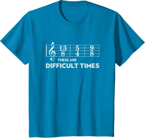 Miniatura 83 de Musician - Camiseta con texto en inglés "These are Difficult Times", talla S