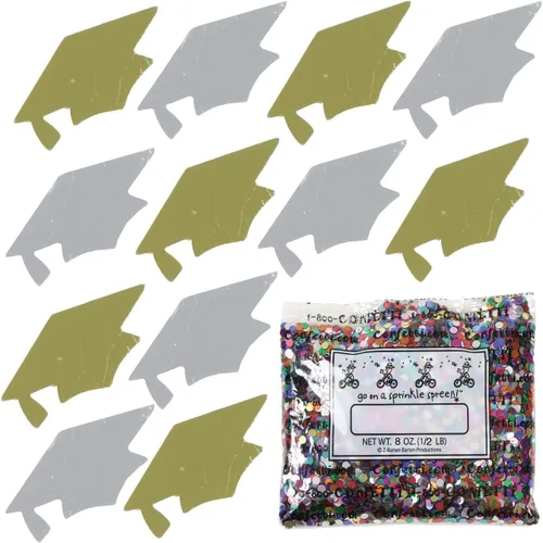 Miniatura 159 de Confetti Grad Cap Negro, Azul Marino Combo - 2 bolsas de media onza (1 oz)