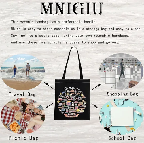 Miniatura 6 de MNIGIU Bolsa de mano del estado de Tennessee de regalo para los amantes que viajan a Tennessee
