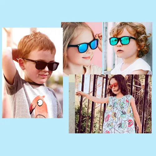 Miniatura 2 de Azorb - Lentes de sol polarizados para niños y niñas, armazón flexible de goma TPEE para niños y niñas de 3 a 10 años, 100% protección UV