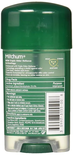 Miniatura 2 de Gel corporal antitranspirante y desodorante, sin perfume, 2.25 onzas, Mitchum , paquete de de 3, 1
