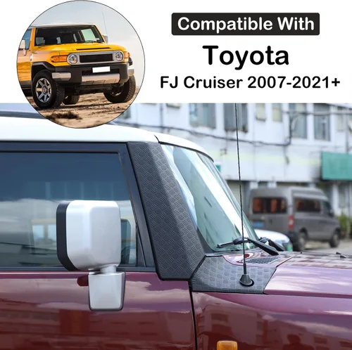 Miniatura 2 de Cubierta exterior para carenado de automóvil, protección de esquina lateral, compatible con Toyot@a FJ Cruiser 2007-2021, parte delantera del pilar