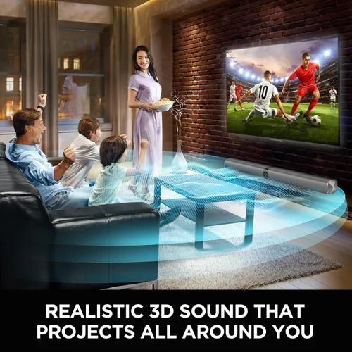 Miniatura 2 de Barra de sonido para Smart TV, barra de sonido de 80 W con conexión Bluetooth/ARC/Opt/AUX, aumento de volumen automático, 3 modos de ecualizador