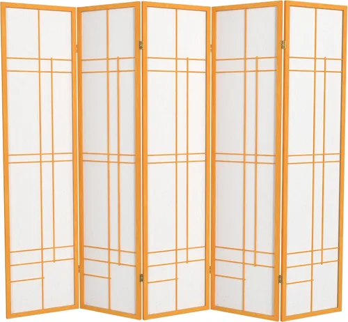 Miniatura 11 de Red Lantern Pantalla Eudes Shoji de 6 pies de altura - Palisandro - 5 paneles Rosewood