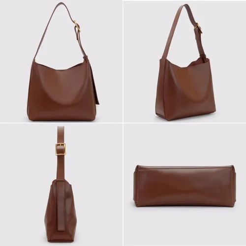 Miniatura 8 de Bolso bandolera de piel sintética para mujer, bolsos cruzados de diseño para mujer, bolso de mano vegano grande retro con cartera