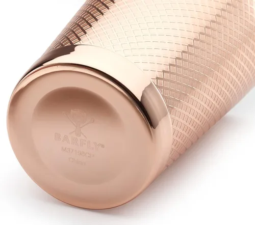 Miniatura 5 de Barfly Agitador de celosía de diamante de 18 oz, chapado en cobre