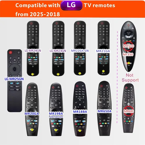 Miniatura 3 de Magic Remote para LG Remote Control para Smart TV 2025-2018 con puntero, control de voz, Bluetooth, para MR25, MR24, 23, 22, 21,20,19,18 GA/GN, Alexa