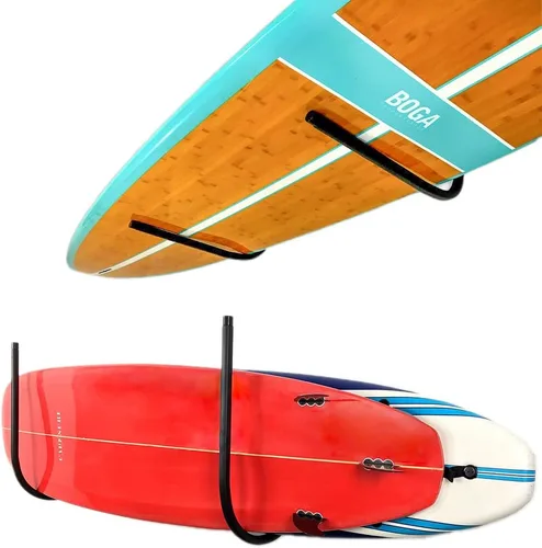StoreYourBoard Tabla de remo de pie y estante para kayak, soporte de pared para tabla de surf y bastidores de almacenamiento en techo de garaje,