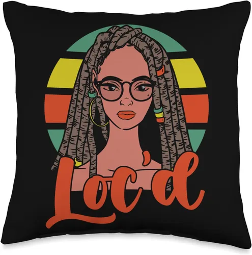 Locs Afro Dreadlocks Love Natural Beauty Hair It's the Locs for Me-Afro Hair - Almohada negra americana africana, 16 x 16 pulgadas, multicolor