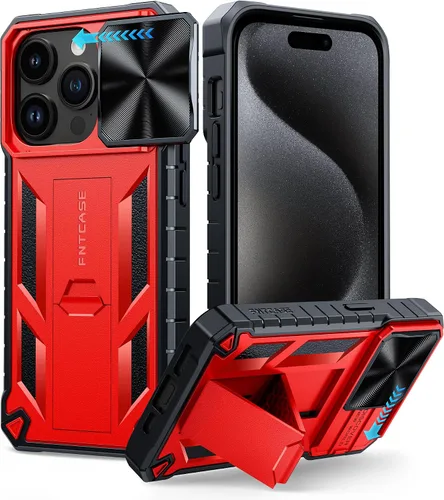 Miniatura 60 de FNTCASE for iPhone 11-Pro Phone Case: Military Grade Drop Proof Mobile Cover with Kickstand & Slide Rugged Shockproof Bumper Heavy Duty Protector