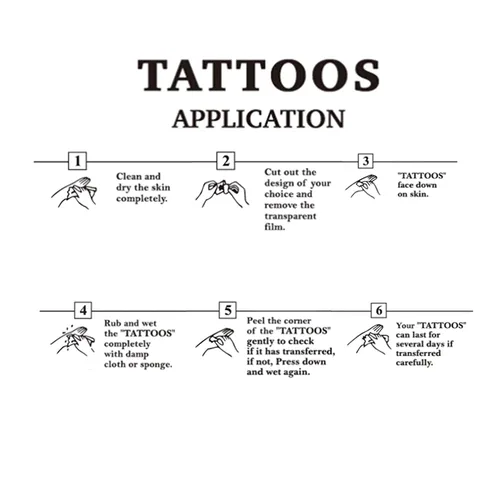 Miniatura 7 de 60 hojas de tatuajes temporales de flores, tatuajes de mariposas, palabras, líneas, tatuajes para adultos, hombres y mujeres