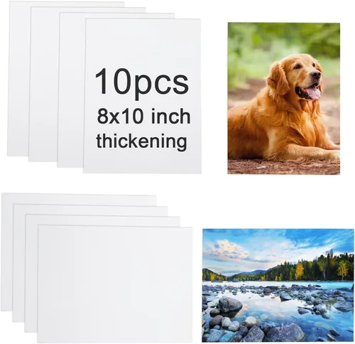 GEKIXUTP 10 Piezas Placas de Metal en Blanco para Sublimación de Fotos 8"X10" X0.45mm Letrero de Fotos de Aluminio en Blanco Foto Metal Pared