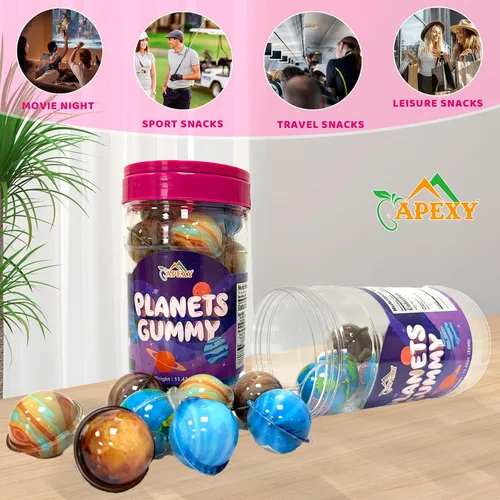 Miniatura 8 de Apexy Mixed Planets - Dulces Gomosos con Centro Líquido Afrutado Sin Grasa, Divertidos y Deliciosos Dulces Temáticos del Espacio Ideales