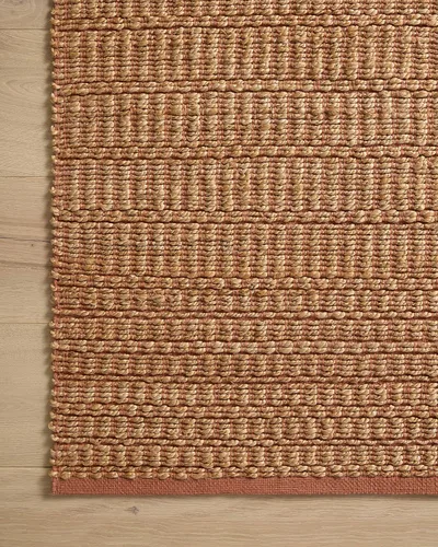 Miniatura 8 de Loloi Angela Rose Colton Collection CON-05 Natural/Clay 2'-0" x 3'-0", 0.38 pulgadas de altura, alfombra decorativa