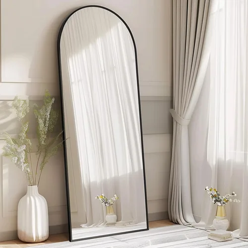 Miniatura 2 de Espejo de Cuerpo Completo de 70''x26'', Espejo de Piso Arqueado Grande con Soporte, Espejo de Pared de Gran Tamaño, Espejos de Cuerpo Completo