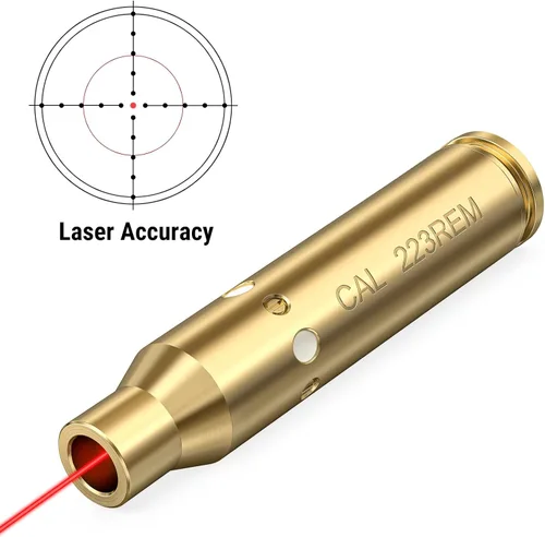Miniatura 3 de EZshoot Bore Sight Láser 9mm/ 223 5.56mm/ 30-06/25-06/270 /300BLK 7.62x35mm/ 6.5CM/ 12 Calibre de Calibre Rojo Láser Boresighter con Baterías Extras