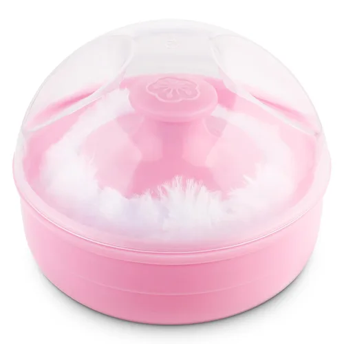 Miniatura 7 de WLLHYF Soplo cosmético para el cuerpo del bebé, cara grande y esponjosa, suave con estuche contenedor para bebé, niño, adulto, baño, viajes (rosa)