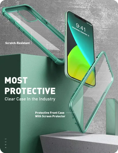 Miniatura 3 de i-Blason Ares - Funda para iPhone 12, iPhone 12 Pro de 6.1 pulgadas (versión 2020), funda transparente resistente de doble capa con protector