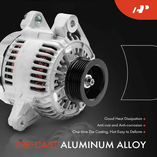Miniatura 4 de A-Premium Alternador compatible con Toyota Sienna 1998-2003 3.0L, 12V 100A polea de 6 ranuras en el sentido de las agujas del reloj, reemplazo #