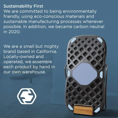 Miniatura 7 de The Plane por FluidStance – tabla de movimiento Premium – tabla de equilibrio de pie para el escritorio – diseñada para mantener el cuerpo en Vapor