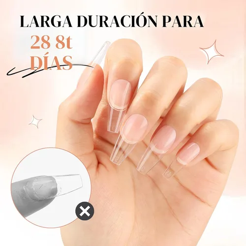 Miniatura 7 de UNA GELLA - Puntas de uñas de gel suave para pegar de 1.4 fl oz de secado por lámpara, permanente, pegamento de uñas fuerte para uñas acrílicas