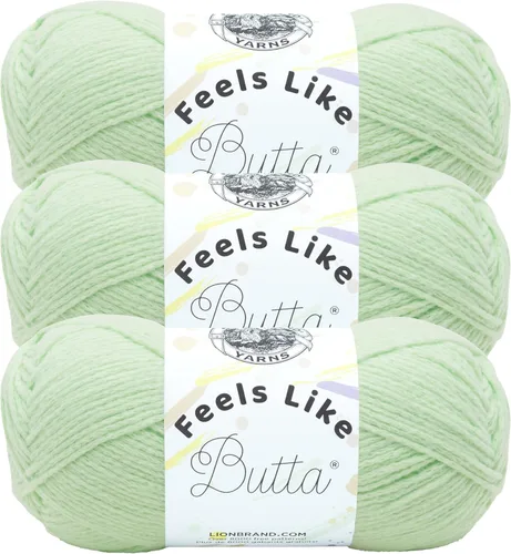 Miniatura 45 de Lion Brand Yarn - Hilo Feels Like Butta, hilo aterciopelado suave para tejer y hacer ganchillo, paquete de 1, Negro