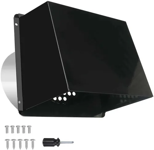 Cubierta de ventilación de secadora de 10 pulgadas con pantalla y amortiguador, cubierta de ventilación de escape de pared al aire libre,