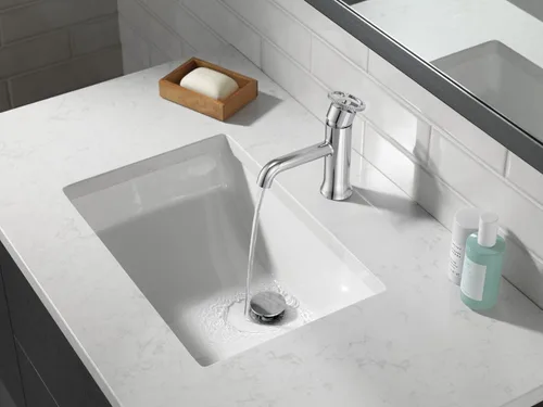 Miniatura 2 de Delta Faucet Trinsic - Grifo de baño de un solo agujero, grifo de baño de una sola manija, cromado, grifo de lavabo de baño, tecnología de sello