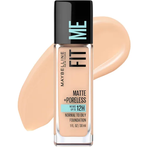 Miniatura 31 de Maybelline New York Fit Me Matte + Poreless Base Líquida, Formato de Bolsa, 220 Natural Beige, 1.3 onzas 220 Beige natural