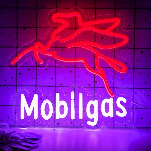 Miniatura 8 de Señal de Neón de Avión de Gasolina para Decoración de Pared, Luz LED de Neón Retro para Garaje, Señal Iluminada de Neón para Taller de Garaje