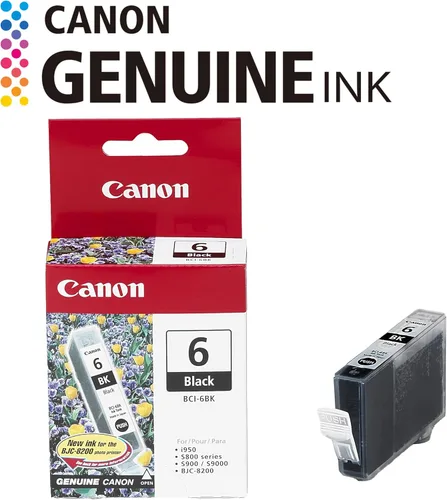 Miniatura 2 de Canon BCI-6 Depósito de tinta negra auténtica, compatible con iP5000, iP4000R, iP4000, i9900, i9100, i960, i950, i900D, i860, S9000, S900, MP780