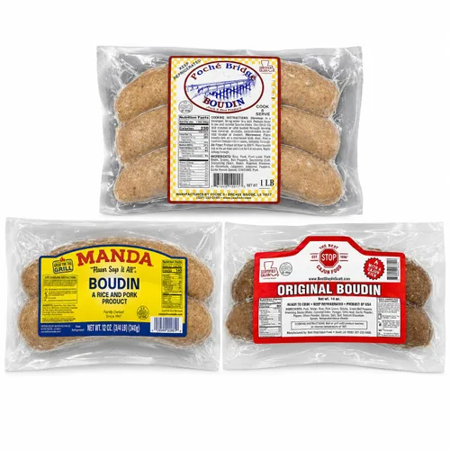 Kit de muestra Boudin: explora los auténticos sabores de Louisiana con Best Stop, Cajun Original, Poches y Manda Boudin todo en un paquete de Creole