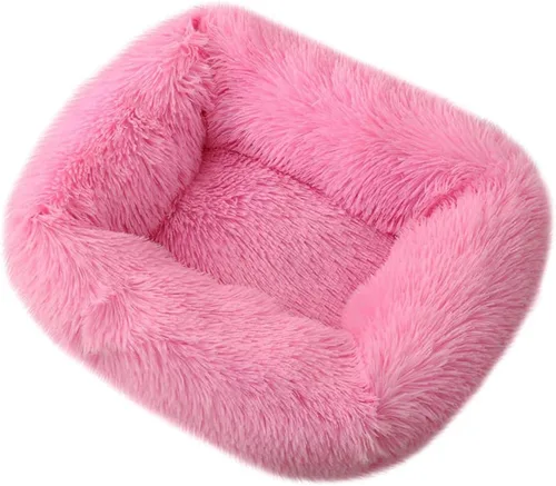 Miniatura 14 de La La Pet® Cama de dona para perros y gatos, acogedora cama para mascotas, cama para perros madriguera, cama calmante para mascotas, almohada