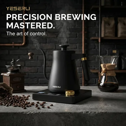 Miniatura 2 de Hervidor eléctrico de cuello de cisne de 1.0 L con control de temperatura de ±1 ℉ (104-212 F), café y té expertos, 4 temperaturas preestablecidas