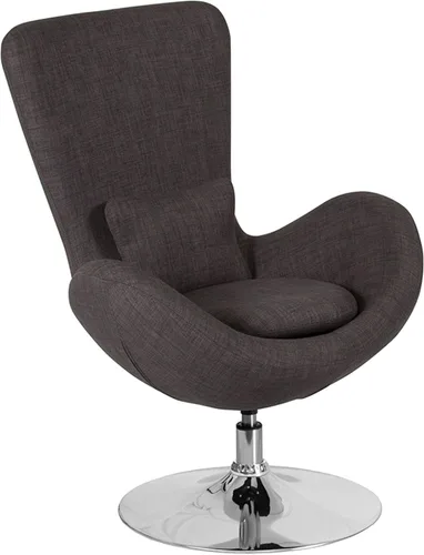 Miniatura 34 de Flash Furniture Egg Series Grey LeatherSoft Silla de recepción lateral Gris Leathersoft