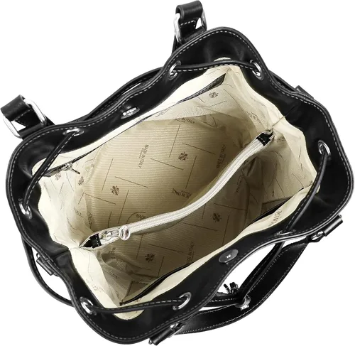 Miniatura 5 de Time Resistance Bolso cubo de cuero de grano completo de cuero real para mujer
