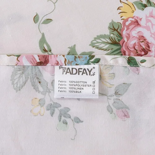 Miniatura 8 de FADFAY Juego de sábanas con diseño floral de rosas rosas dulces, tamaño King, romántico, de algodón súper suave con bolsillo profundo, 4 piezas