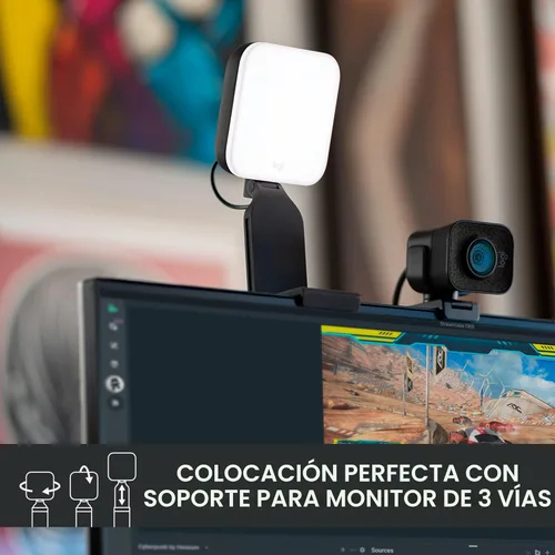 Miniatura 6 de Logitech para Creadores Litra Glow Luz LED Premium para Transmisión en Vivo con TrueSoft, montaje ajustable, iluminación de video para grabar