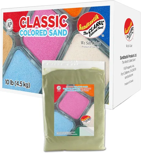 Miniatura 44 de Sandtastik Arena blanca de color clásico: caja a granel de 10 libras de arena de grano fino vibrante para artes y manualidades, botellas de arena