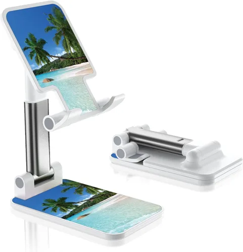 Miniatura 15 de Soporte de teléfono plegable para escritorio - Soporte de teléfono celular de ángulo ajustable - Adecuado para iPhone, Samsung - Flor negra