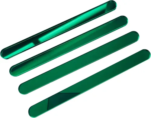Miniatura 9 de 30 palitos de acrílico reutilizables para tartas, palitos de paleta de espejo para recuerdos de fiesta (purpurina dorada)