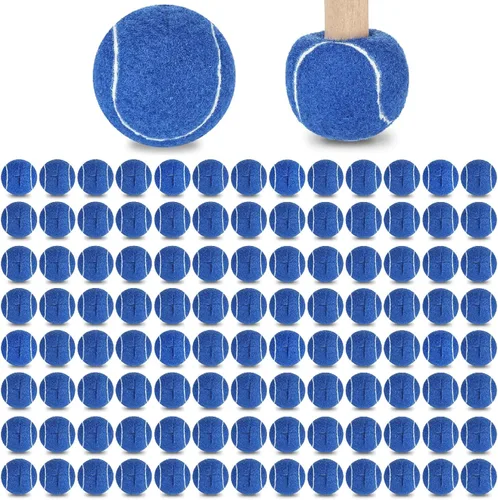 Miniatura 10 de Macarrie 200 pelotas de tenis precortadas a granel, pelotas de tenis precortadas de 2.5 pulgadas, resistentes y de larga duración, cubiertas