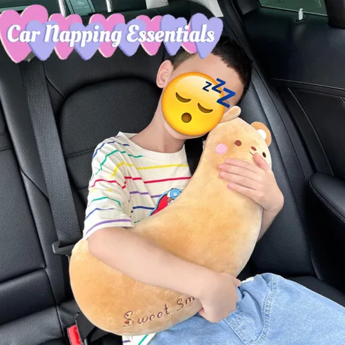 Miniatura 3 de Cinturón de seguridad para automóvil, almohada para relleno de calcetines, lindo juguete de conejo, cinturón de seguridad, almohadilla de hombro