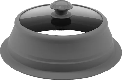 Miniatura 13 de Tapa plegable para salpicaduras de microondas con cubierta de vidrio templado ventilado, tapa wok apta para microondas, olla de vapor y olla redonda