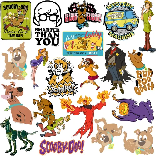Miniatura 4 de Scooby-Doo! Paquete variado de calcomanías – 100 unidades troqueladas grandes calcomanías de vinilo de lujo para laptop, botella de agua, álbumes